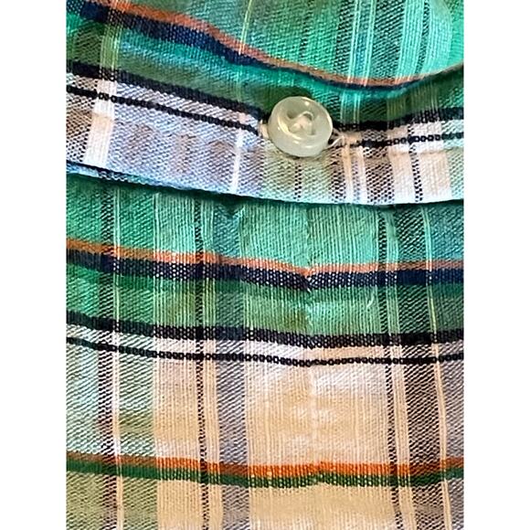 Ralph Lauren Polo Classic Fit Green Plaid Oxford Short Sleeve Shirt Medium - Picture 6 of 8